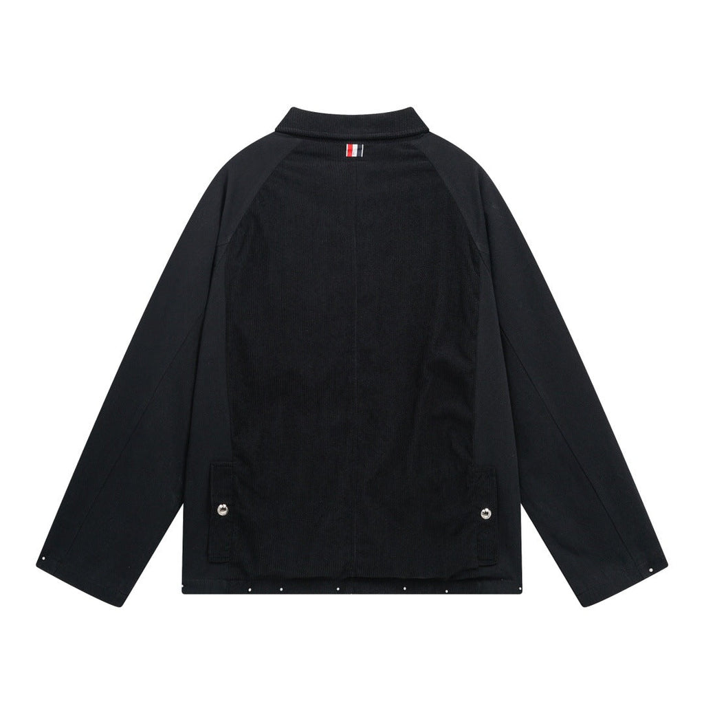 4 - Bar Utility Pocket Jacket with Signature Grosgrain Detail | Thom Browne