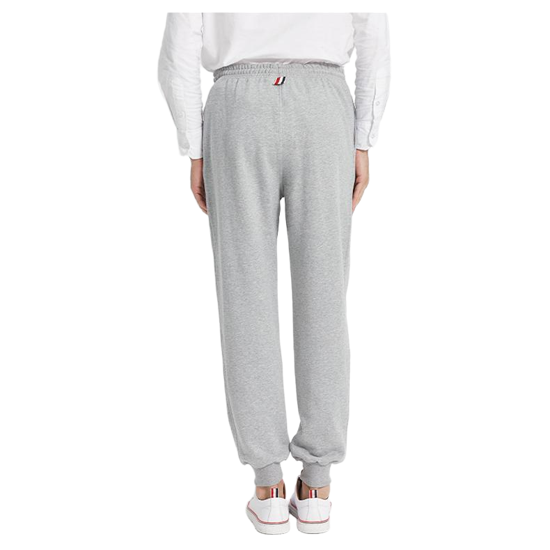Thom Browne Style Unisex Casual Sweatpants with Signature Four-Bar Detail