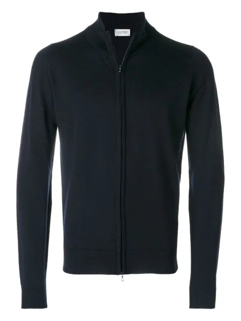 John Smedley high-neck zipped cardigan