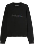 Palm Angels All Roads slogan-print cotton sweatshirt