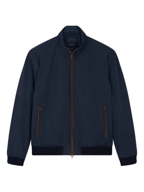 Paul & Shark suede-detail bomber jacket