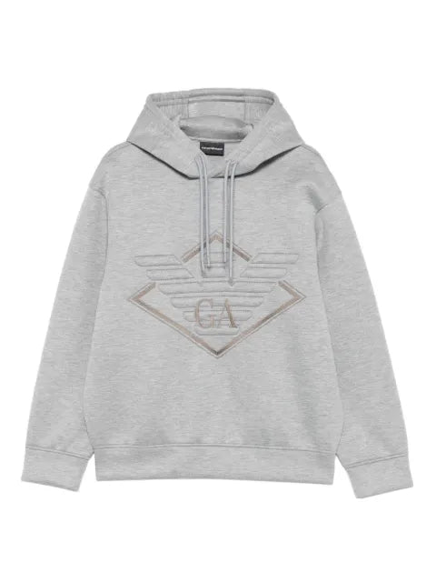 Emporio Armani logo-embroidered hoodie