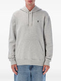 AMI Paris grey cotton hoodie with Ami de Coeur