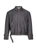 Magliano pinstripe-pattern belted jacket