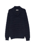 Canali cable-knit shawl-collar sweater