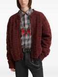 Marni brown fisherman wool-cashmere cardigan