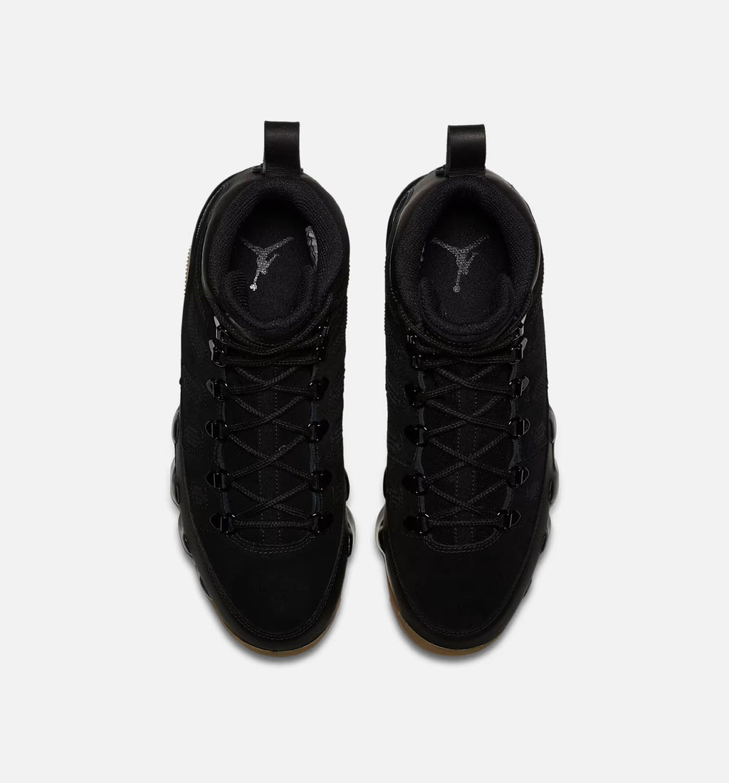 Air Jordan 9 Retro – Men's Lifestyle Boot in Black/Black/Gum Light Brown