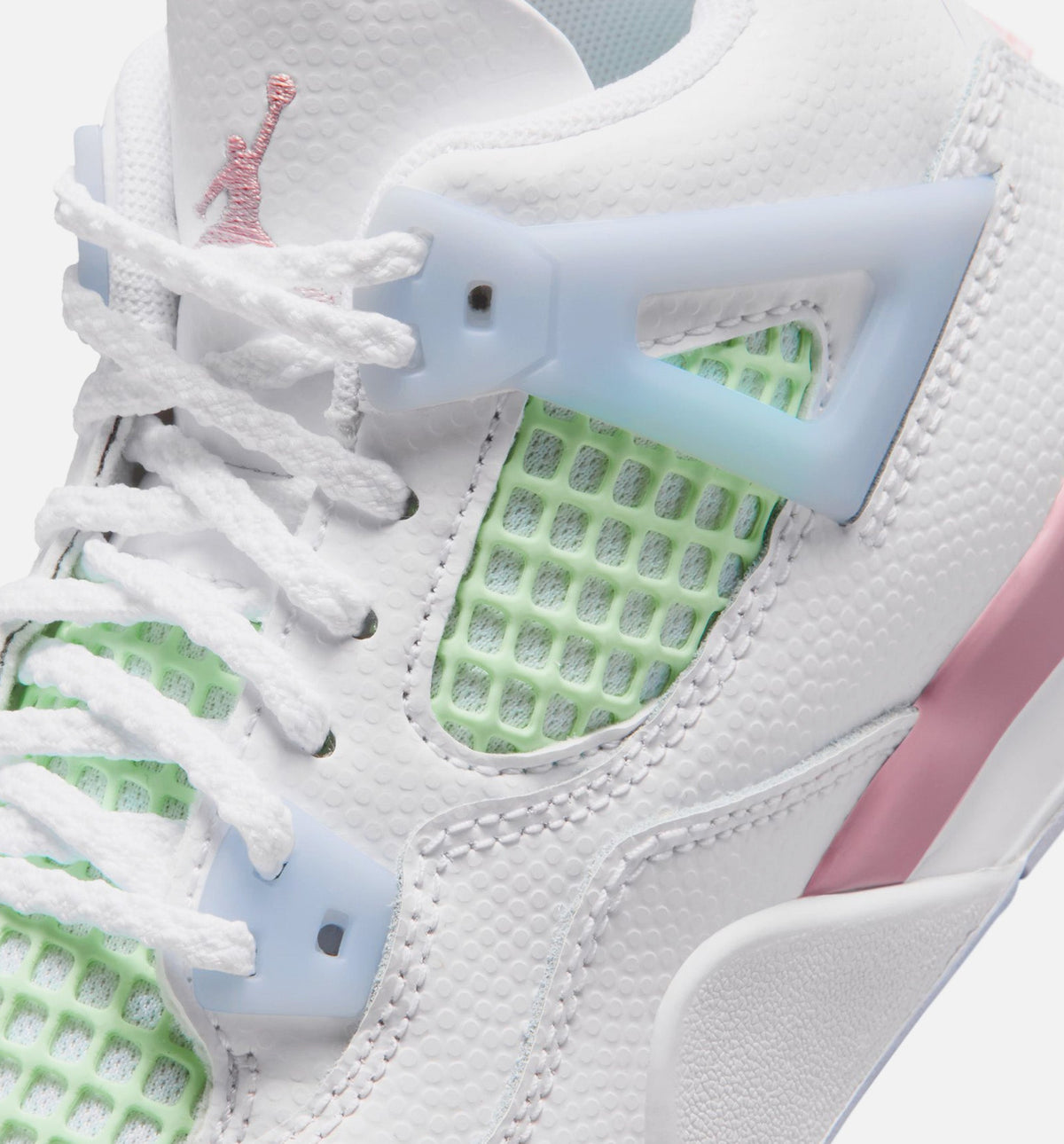 Air Jordan 4 Retro Medium Soft Pink Preschool – White/Medium Soft Pink/Half Blue