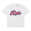 Rhude Retro Script Race Trust Logo White Oversized T‑Shirt