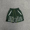 Rhude Green Nylon Big Logo Shorts