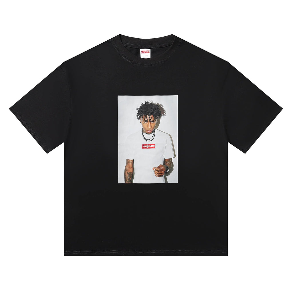 Supreme Rapper Portrait Graphic T-Shirt