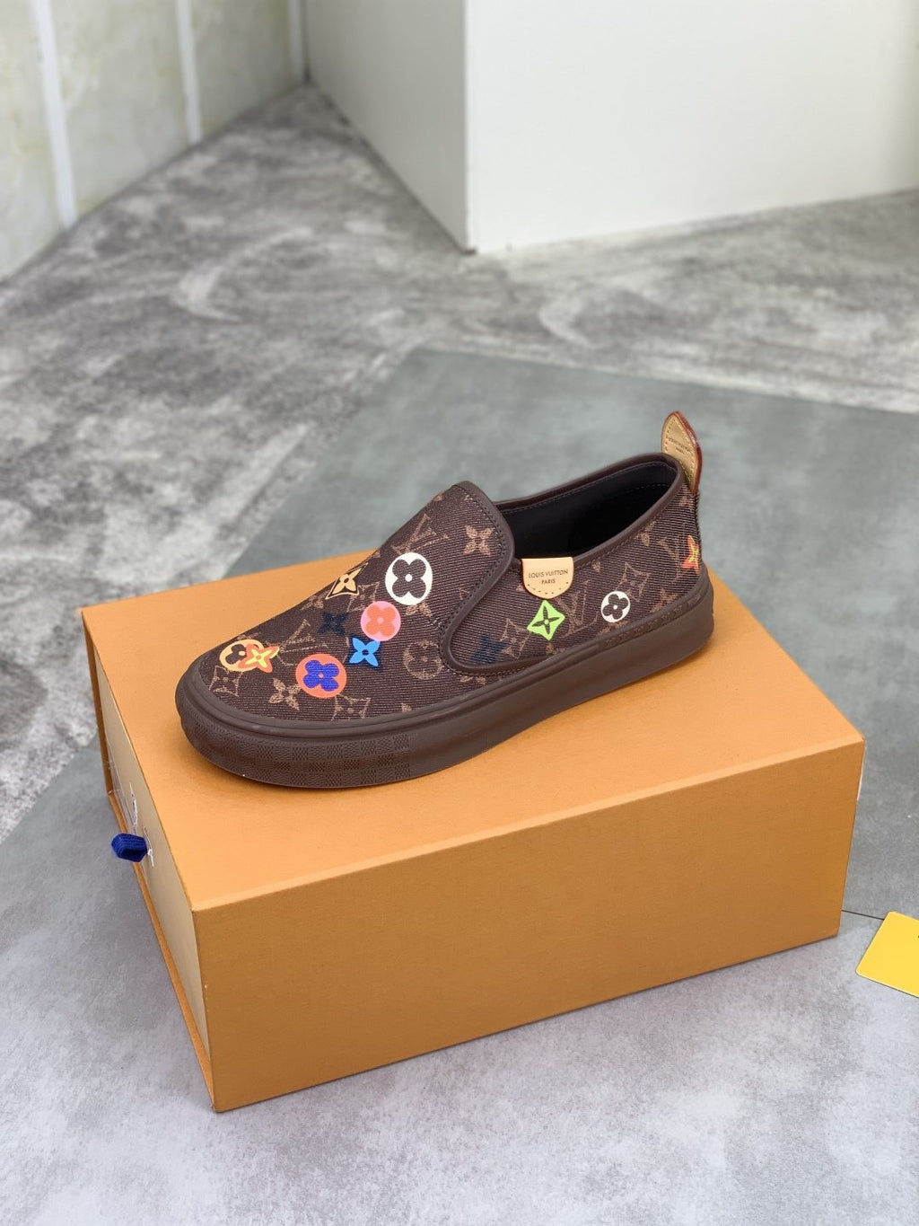 Louis Vuitton Floral Print Slip-On Shoes
