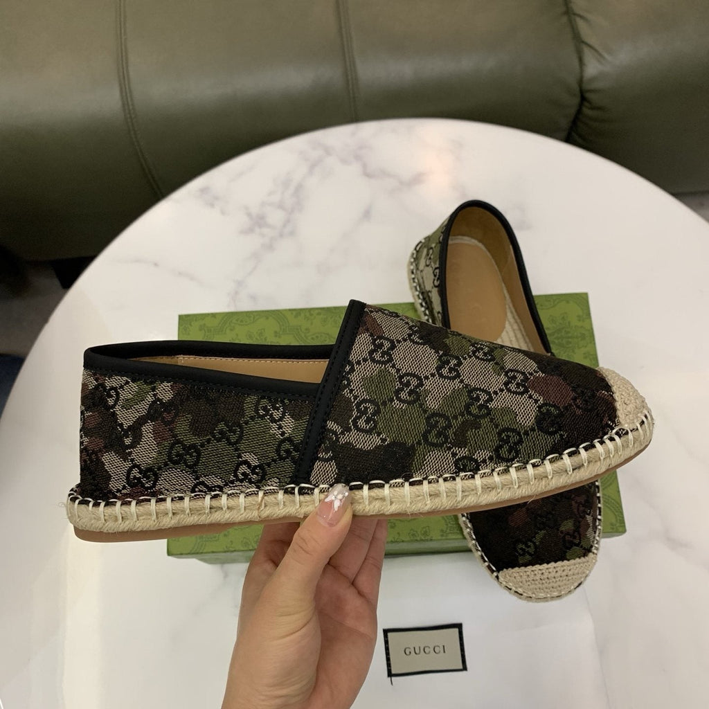 Gucci Men's Monogram Espadrille Loafers