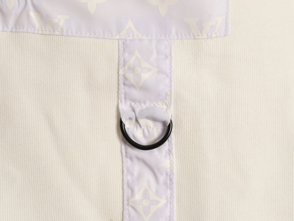 Louis Vuitton Zipper-Pocket Crewneck Sweatshirt - Cream