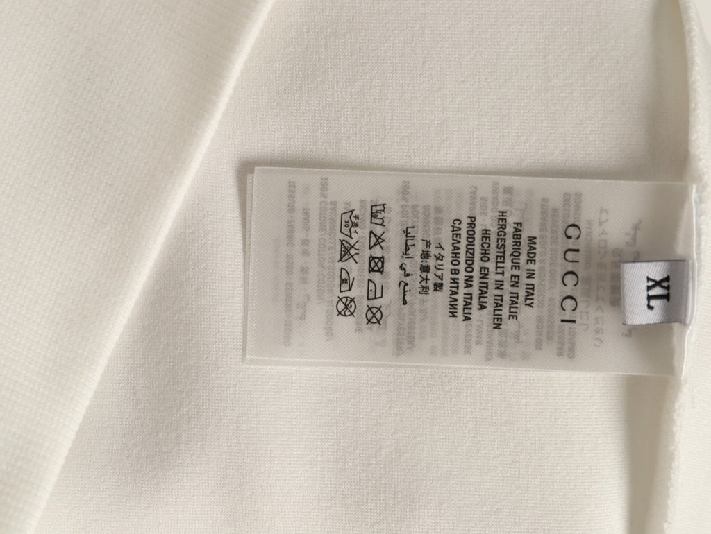 Gucci Monogram-Style Pocket-Patch Crewneck Sweatshirt - Cream